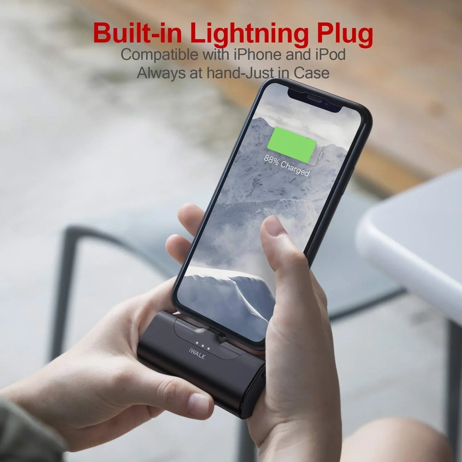 iWalk Link Me Plus iPhone 4500mAh Pocket Battery - Black - Tashqila iWalk Link Me Plus iPhone 4500mAh Pocket Battery - Black - Tashqila